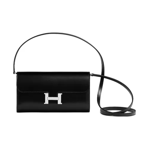 HERMES Constance To Go Коробка Телячья кожа Кошелек Женские 89 Черный