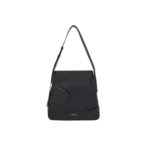 FERRAGAMO Кожа Сумка для покупок Сумка Стандартная Мужская Черная