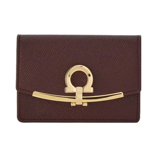 Ferragamo Коровья кожа Держатель для визиток Женские Кофе