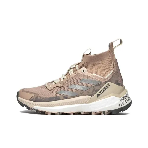 And wander Collaboration x adidas TERREX FREE HIKER 2 Амортизация Износостойкий MID Топ Уличная обувь Женская Серый