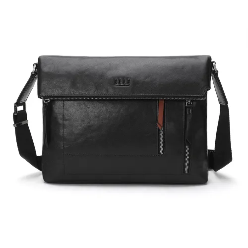 ELLE HOMME Сумка через плечо из крупнозернистой текстуры коровьей кожи стандартная унисекс однотонная