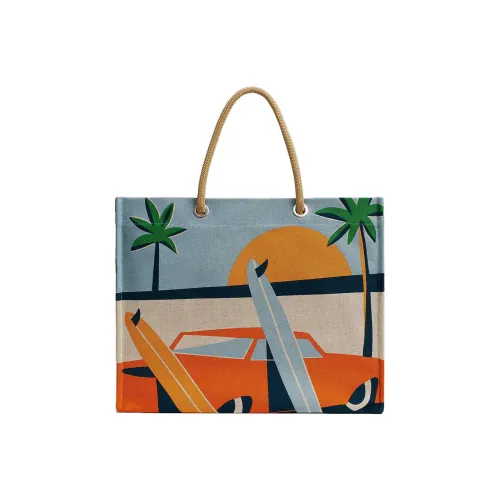 HERMES APRES LA VAGUE Хлопок Сумка-тоут Сумка для покупок Сумка через плечо Сумка Женская Многоцветная