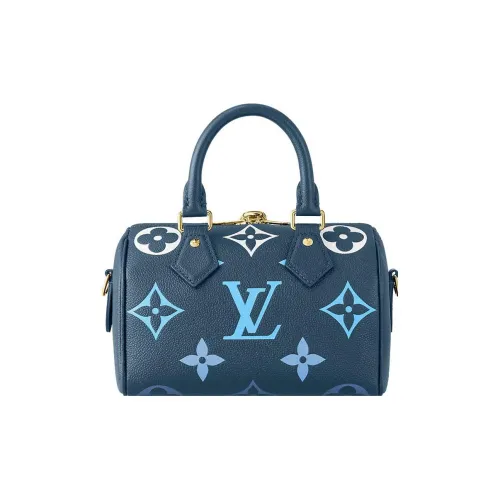 LOUIS VUITTON Speedy Градиентная сумка через плечо из коровьей кожи обычная женская градиентная синяя
