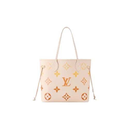 LOUIS VUITTON NEVERFULL Коровья кожа Тоут Сумка Сумка для покупок Сумка среднего размера Женская Бежевая