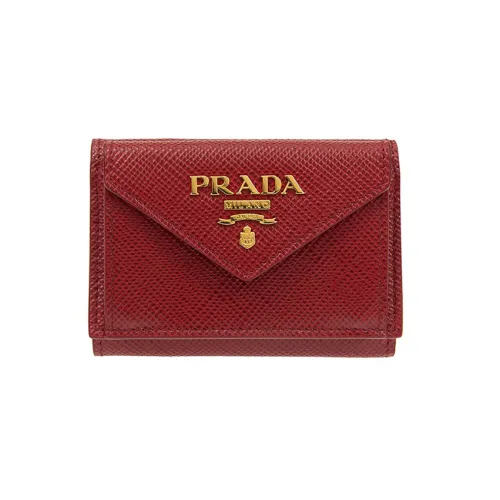 PRADA Монетница Кошелек Женская Красная