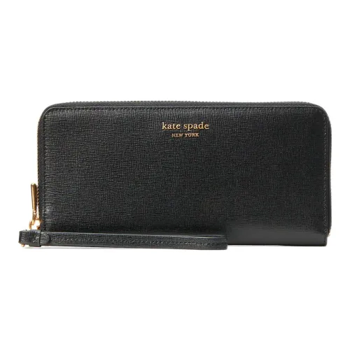 Kate Spade Кожа Запястье Сумка Клатч Монетница Кошелек Маленький Женский Черный