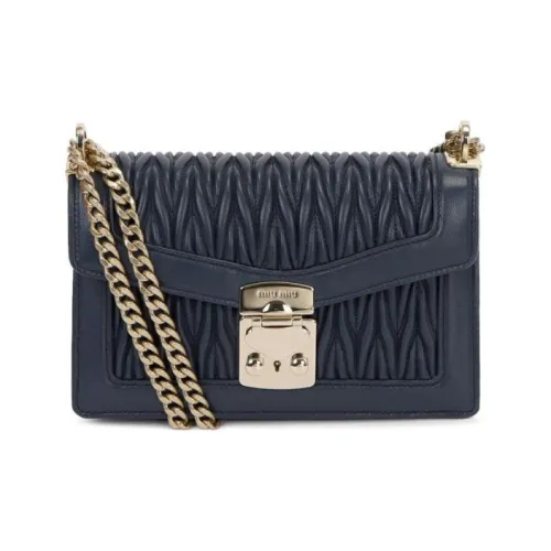 MIU MIU Confidential Lambskin Сумка через плечо сумка для женщин темно-синий