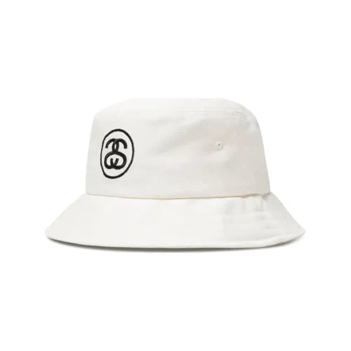 Stussy Cotton Bucket Hats Белый Унисекс