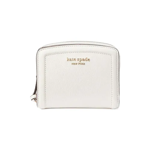Kate Spade Кожа Мелочь Кошелек Кошелек Женские Молочный Белый