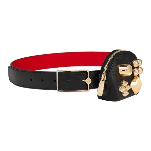 CL LUBOTING Телячья кожа Бананка Женская Черная