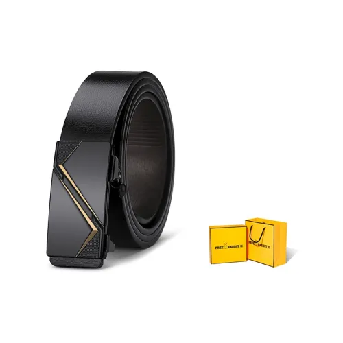 FREE RABBITⅡ Натуральная кожа Автоматическая застежка Беззубик Бизнес Внутренний Ремни из коровьей кожи Унисекс Ширина 3,5 см