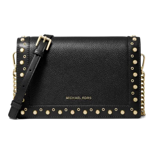 MICHAEL KORS Jet Set Коровья кожа Маленькая квадратная сумка Сумка через плечо Большая Женская Черная