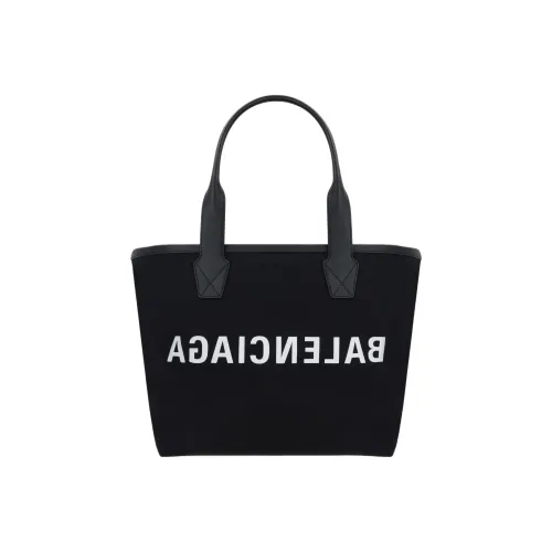 Balenciaga 100% хлопок Тоут Сумка Сумка для покупок Сумка Маленькая Женская Черная