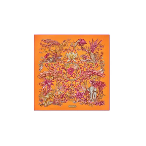 DIOR Шелковые шарфы Апельсин Женские