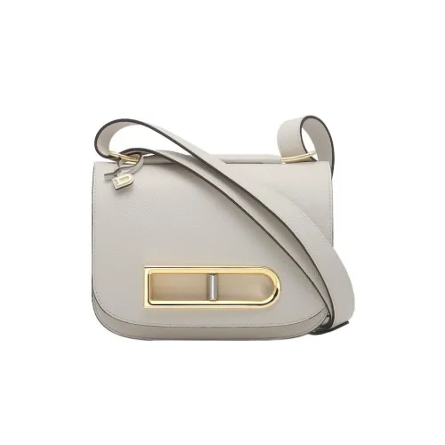 Delvau Lingot с текстурой Телячья кожа Сумка через плечо Сумка на плечо Женская Серый Белый