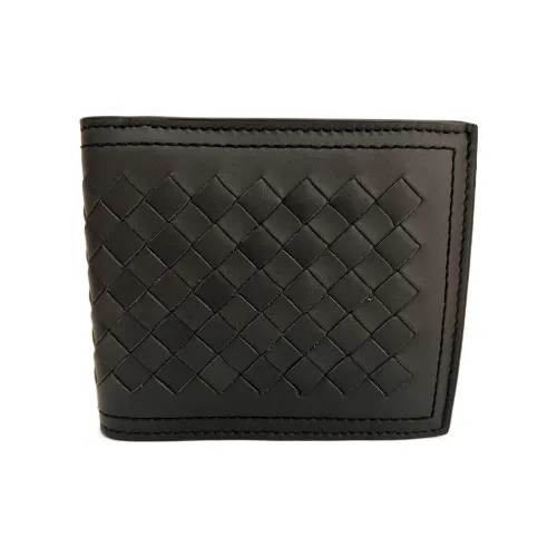 Bottega Veneta Телячья кожа Кошелек для монет Кошелек Стандартный Мужской Черный