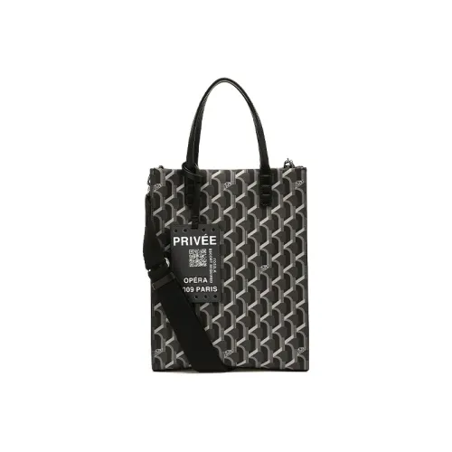 ROSA.K PVC Коровья кожа Гармошка-боковая Сумка Тоут Сумка Сумка для покупок Сумка через плечо Сумка среднего размера Унисекс Черная