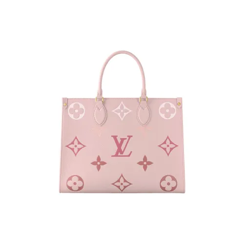 LOUIS VUITTON ONTHEGO Корова Кожа Jungle Сумка Одно Плечо Сумка Средний Женский Градиент Розовый