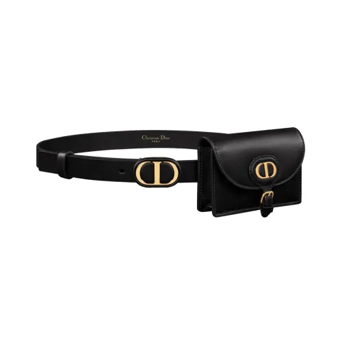 DIOR Ремни из коровьей кожи, черные, женские