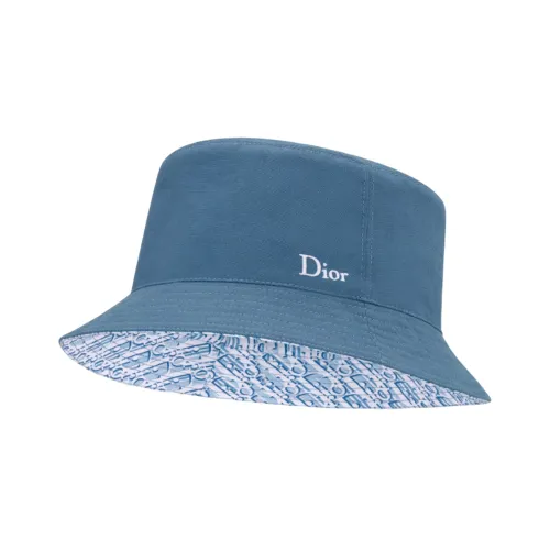 DIOR Cotton Bucket Hats Синий Мужской