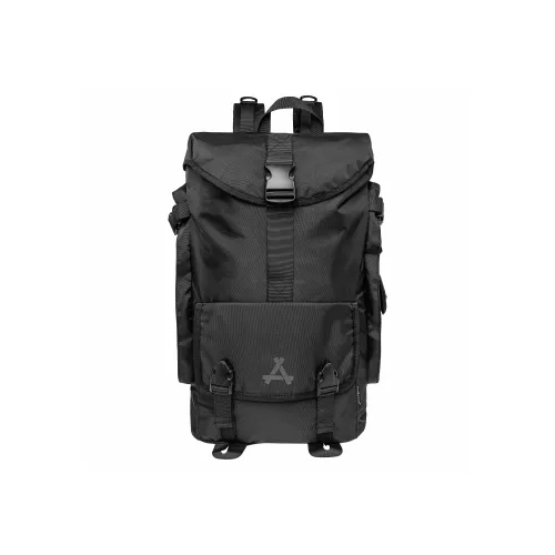 KONADCT Oxford PU (полиуретан) 17 дюймов Рюкзак Большой Унисекс Черный Монограмма