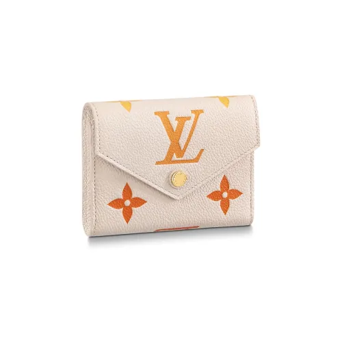 LOUIS VUITTON Кожа Victoria Кошелек Женские Бежевый
