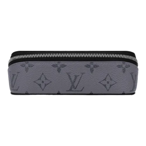 LOUIS VUITTON Yayoi Kusama Коллаборация Покрытый холст Чехол для солнцезащитных очков Унисекс Серый