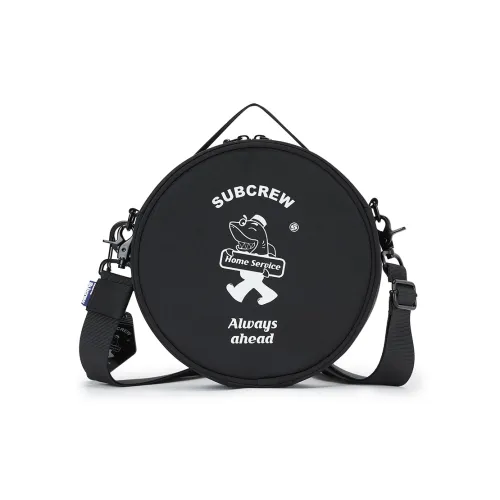Subcrew Полиэстер Маленькая Круглая Сумка Сумка Сумка через плечо Сумка через плечо Маленькая Унисекс Черный Белый
