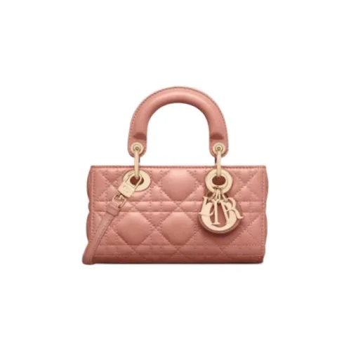 DIOR LADY D JOY Sheepskin Сумка Lady Dior Сумка через плечо Сумка Extra Mini Женская Розовая