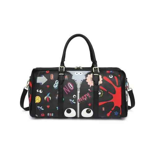 EYE THEME Big Eyes Series ПУ (полиуретан) Рюкзак Сумка через плечо Большая Женская Черная Белая