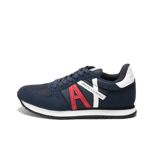 ARMANI EXCHANGEAE Дышащий Низкий Топ Спортивная Повседневная Обувь Мужская Синяя