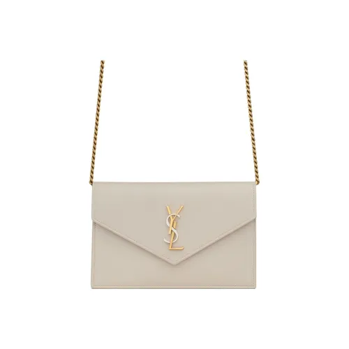 SAINT LAURENT Овчина Сумка через плечо Кошелек Женская Белая