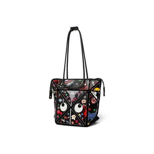EYE THEME Лазерная Сумка через плечо Стандартная Женская Черная Белая Многоцветная