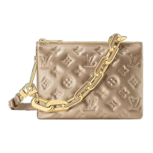 LOUIS VUITTON Овчина Сумка через плечо Маленькая Женская Светло-Золотая