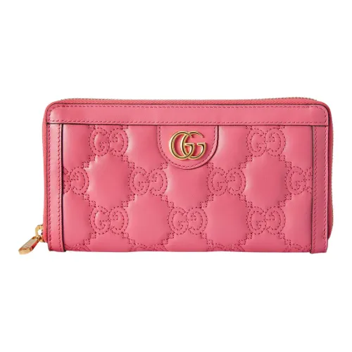 GUCCI GG Matelassé Кожа Кошелек для монет клатч кошелек маленький женский розовый