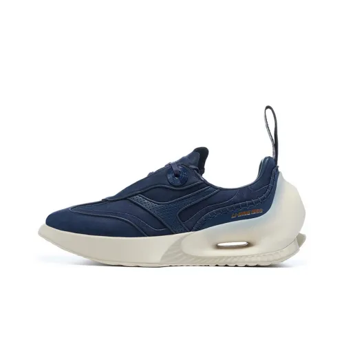LI NING 1990 Meta Foot Противоскользящий Устойчивый к истиранию Низкий Топ Casual Мужской Сумеречный Индиго