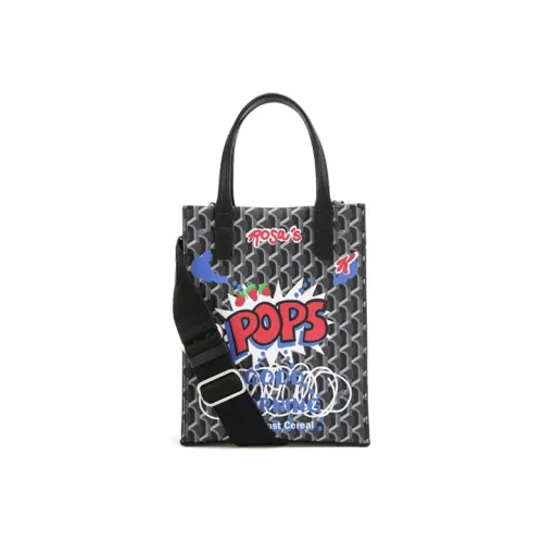 ROSA.K PVC Тоут Сумка Сумка для покупок Сумка через плечо Сумка Маленькая Унисекс Черная