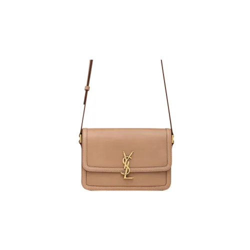 SAINT LAURENT Solferino Телячья кожа Сумка через плечо Средняя Женская Коричневая