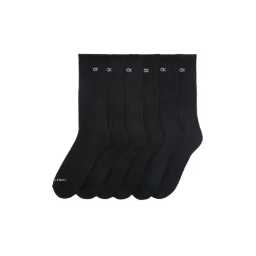 Calvin Klein 6 пар черных мужских носков до колена