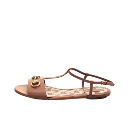 GUCCI One Ремешок Сандалии Женские Коричневый