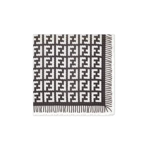 FENDI Модал Палантины Черный/Белый Женские