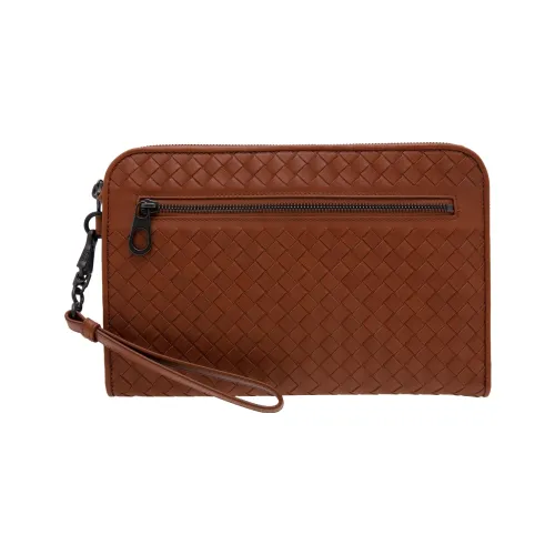 Bottega Veneta Lambskin Clutch Men's Terracotta Bottega Veneta Клатч из овечьей кожи Мужской Терракотовый