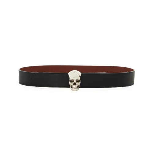 Ремни Alexander McQueen из коровьей кожи, черные, мужские