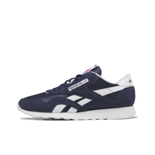 Reebok Classic Nylon Low Топ Беговые кроссовки Унисекс Синий Белый