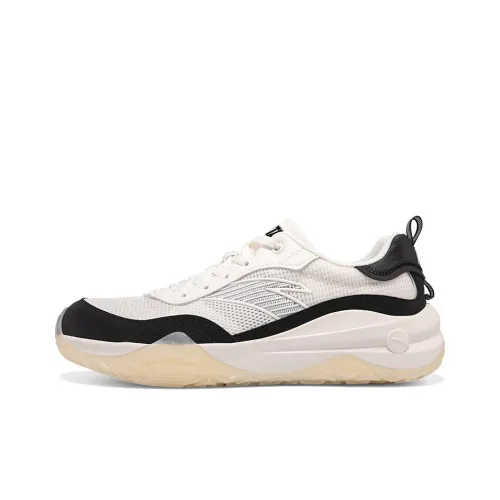 ANTA Slip Устойчивый к истиранию Легкий Низкий Топ Спортивная повседневная обувь Мужская Белый Черный