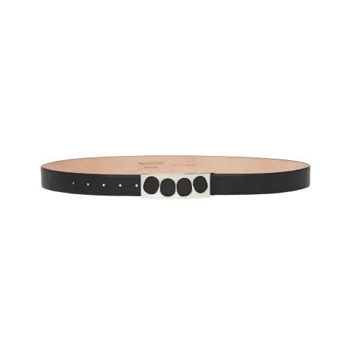 Ремни Alexander McQueen из коровьей кожи, черные, мужские