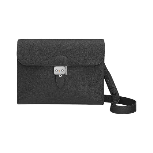 HERMES Sac A Depeches Коровья кожа Togo Курьерская сумка Сумка через плечо Мужская 8P Plomb Свинцово-серый