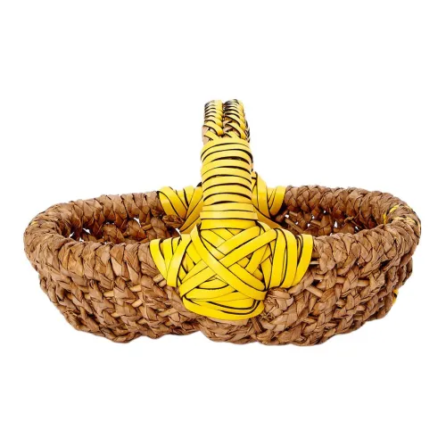 LOEWE Тростник с кожаными вставками Корзина-Сумка Сумка Женская Естественный Коричневый