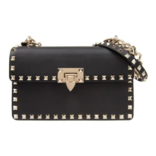 Valentino Кожа Портативная Сумка через плечо Сумка на плечо Женская Черная