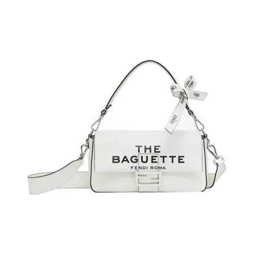 FENDI Marc Jacobs collaboration Кожа Багетная сумка Сумка через плечо Женская Белая